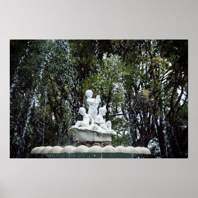 Fountaine in Varna, Bulgaria Poster (Front)