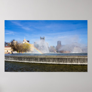 Fountains of Point State Park, Pittsburgh, PA Poster