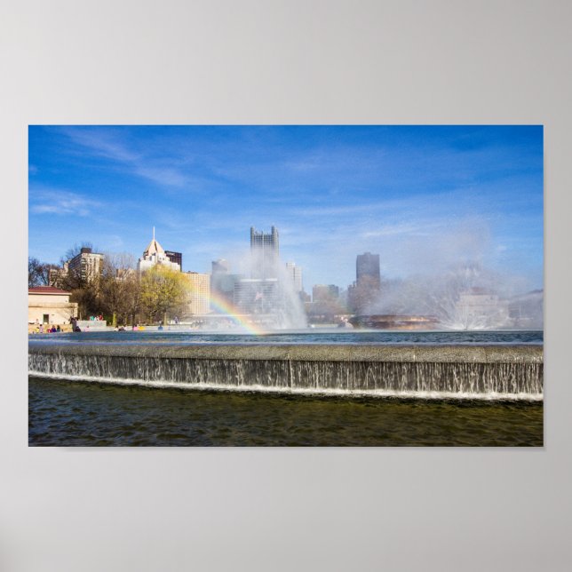 Fountains of Point State Park, Pittsburgh, PA Poster (Front)