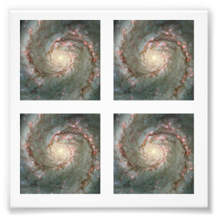 Four 2-inch Square Whirlpool Galaxy  Photo Print