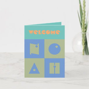 Four 4 letter baby name new parents congratulation thank you card