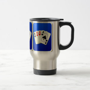 Four Aces Aluminum Travel Mug
