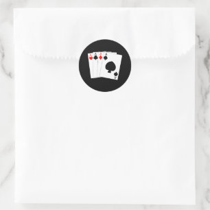 Four Aces Black Sticker