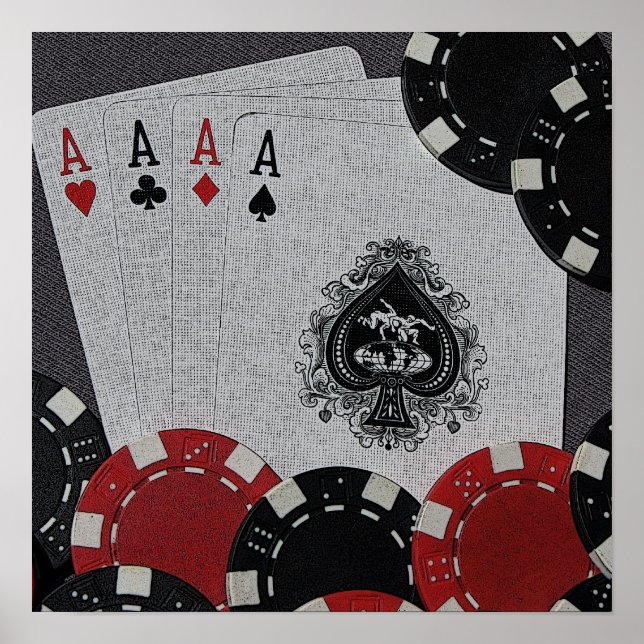 Four Aces Canvas Poster (Front)