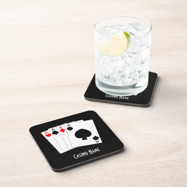 Four Aces Design Personalised Coaster (Right Side)