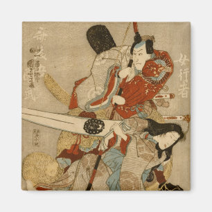 Four Actors, Kuniyoshi Japanese Fine Art Magnet