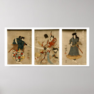 Four Actors, Kuniyoshi Japanese Fine Art Poster