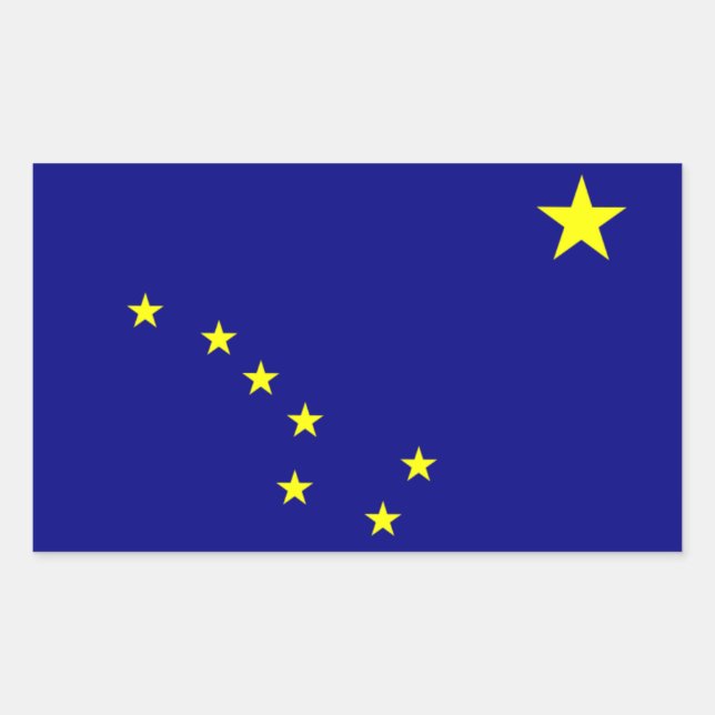 FOUR Alaska State Flag Sticker (Front)