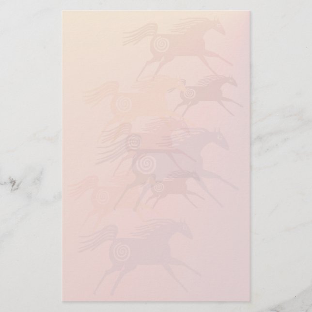 Four Ancient Horses stationary Stationery (Front)