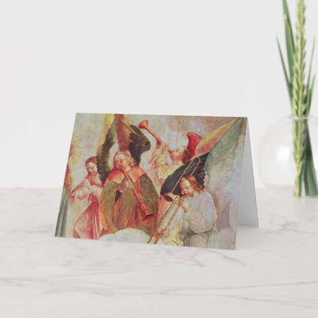 Four angels playing instruments card (Front)