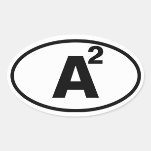 FOUR Ann Arbor, "A" Squared Oval Sticker