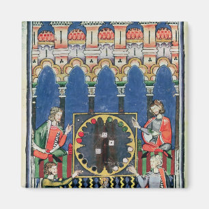 Four Arabic Backgammon Players Magnet