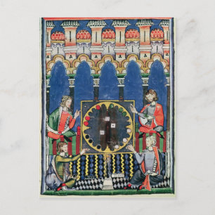 Four Arabic Backgammon Players Postcard
