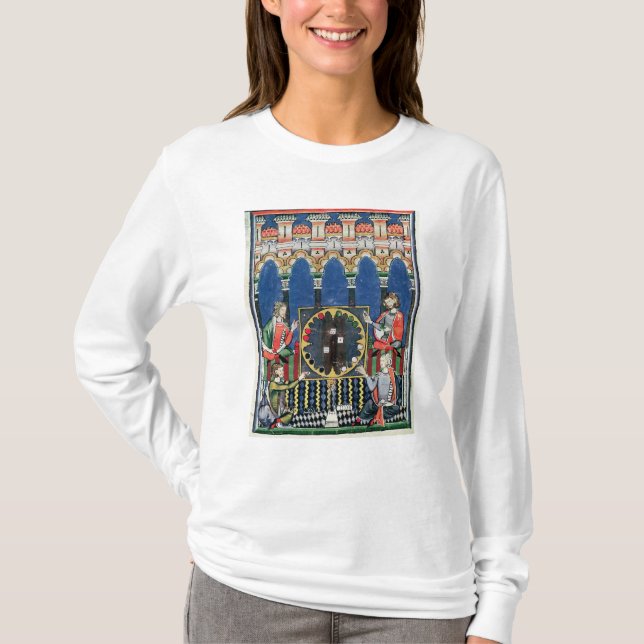 Four Arabic Backgammon Players T-Shirt (Front)