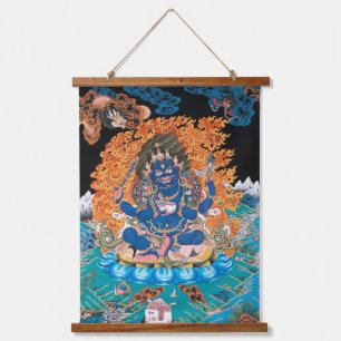 Four-Armed Mahakala Buddhist Thangka Hanging Tapestry