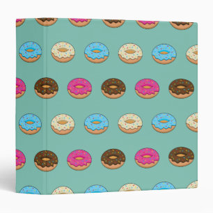 Four Assorted Doughnuts Pattern Binder