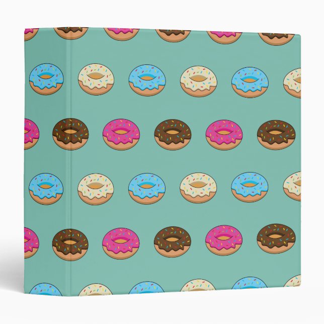 Four Assorted Doughnuts Pattern Binder (Front/Spine)