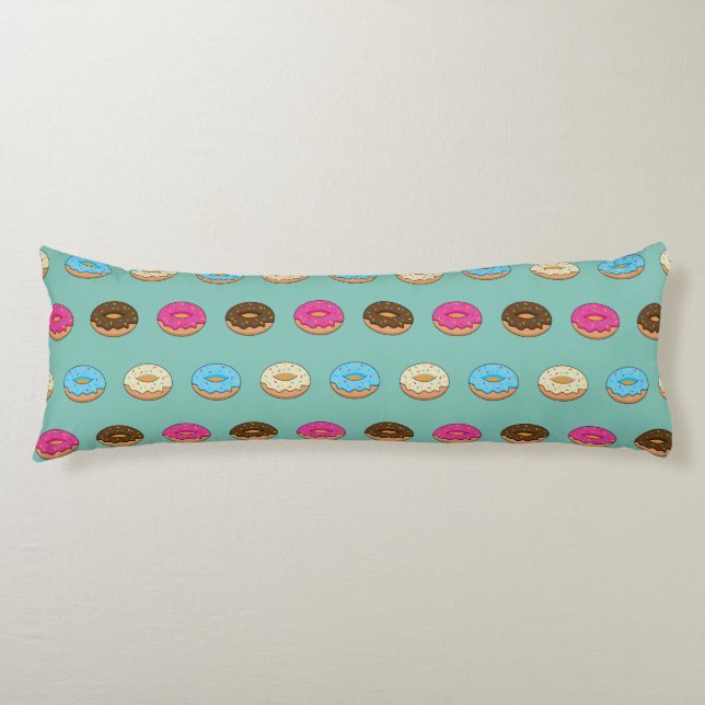 Four Assorted Doughnuts Pattern Body Pillow (Front)