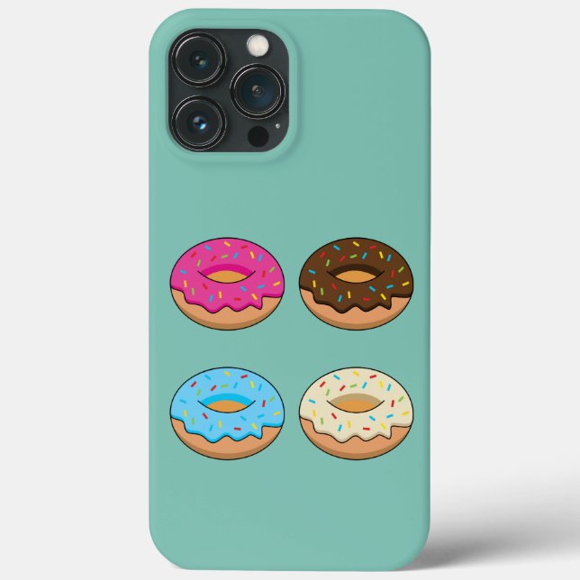 Four Assorted Doughnuts Pattern Case-Mate iPhone Case (Back)