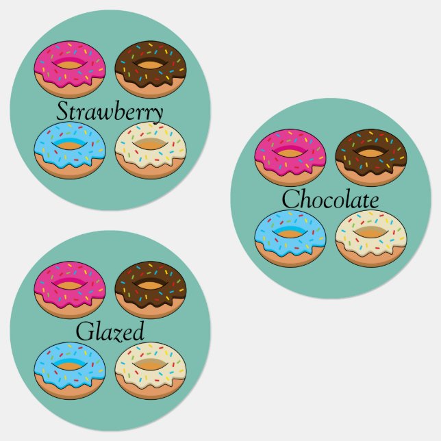Four Assorted Doughnuts Pattern | Personalize (Group)