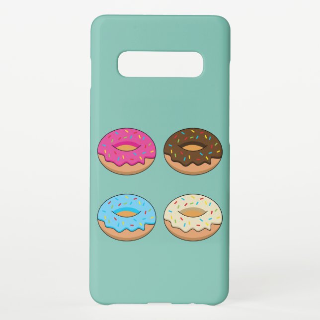 Four Assorted Doughnuts Pattern Samsung Galaxy Case (Back)
