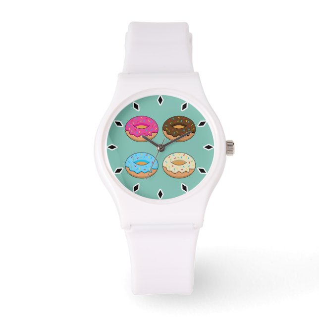 Four Assorted Doughnuts Pattern Watch (Front)