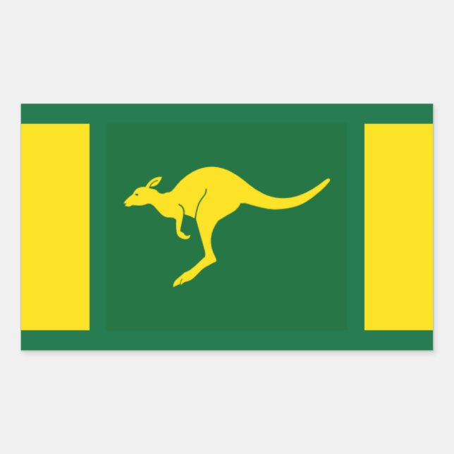 FOUR Aussie Colours Kangaroo Sticker (Front)