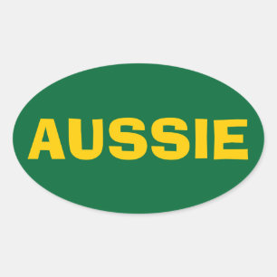 FOUR "AUSSIE" OVAL STICKER