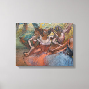 Four Ballet Dancers on Stage by Degas Canvas Print