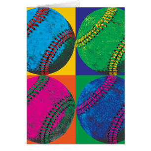 Four Baseballs in Different Colours