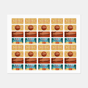 Four Basketball Designs Name Tags