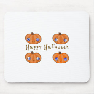 Four Beautiful Pumpkins Looking at Each Other Mouse Pad