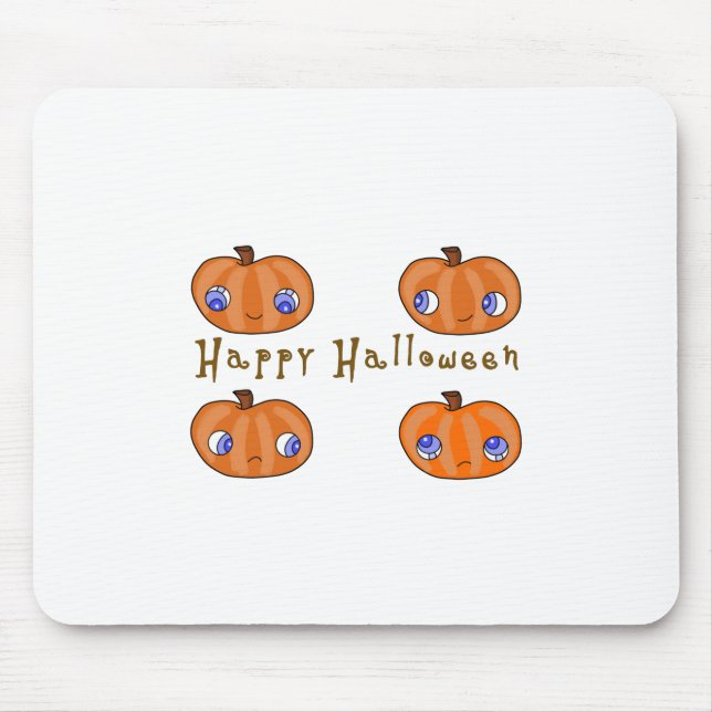 Four Beautiful Pumpkins Looking at Each Other Mouse Pad (Front)