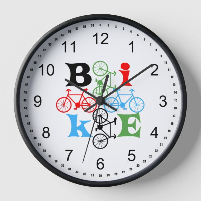 Four Bikes  Clock (Front)