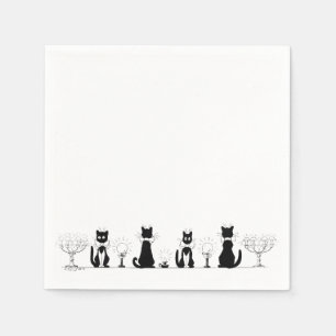 Four Black Cats, Louis Wain Napkin