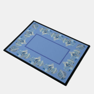 Four Blue & White Ginger Jars Doormat