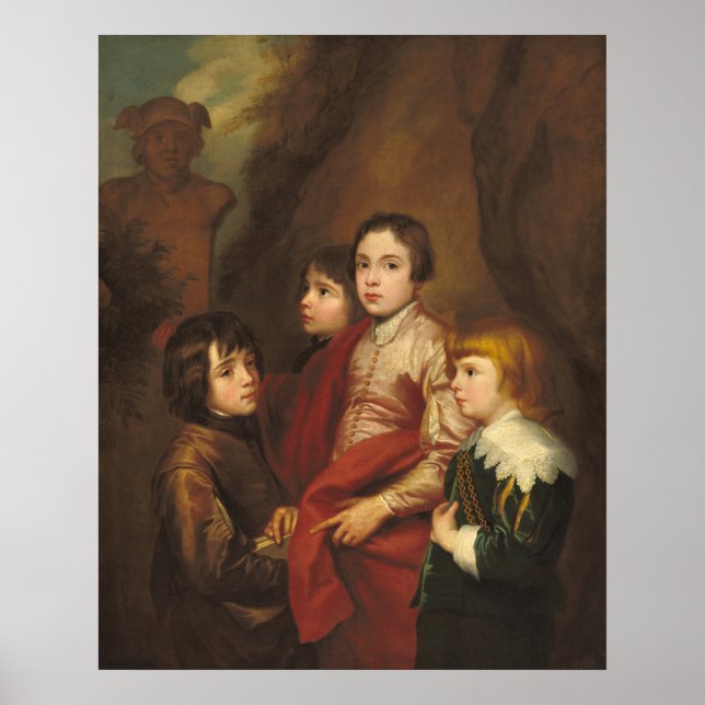 Four Boys - Anthony van Dyck Poster Art (Devant)