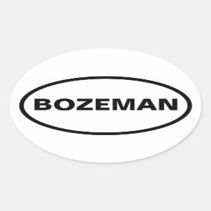 FOUR Bozeman, Montana Oval Sticker