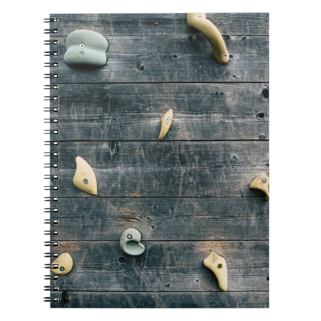 Four brown wooden wall decors notebook (Front)