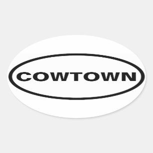 FOUR Calgary "COWTOWN" Oval Sticker