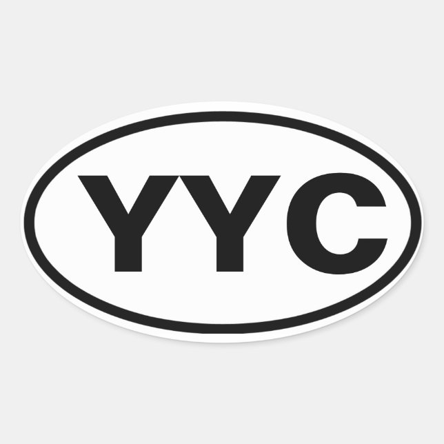 FOUR Calgary "YYC" Oval Sticker (Front)