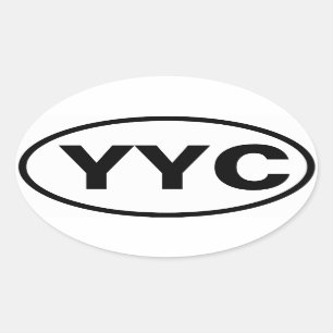 FOUR Calgary "YYC" Oval Sticker