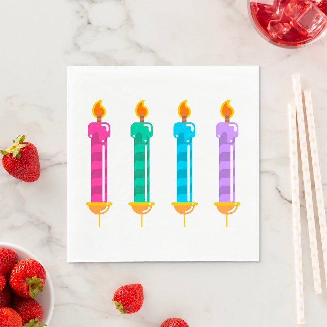 Four Candles Light Flame Napkins (Creator Uploaded)