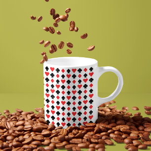 Four Card Shapes Pattern Coffee Mug