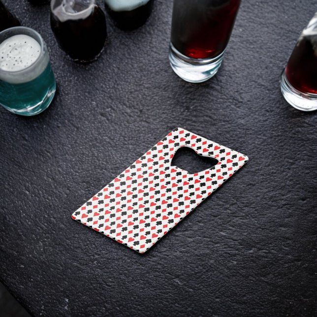 Four Card Shapes Pattern Credit Card Bottle Opener (Bottle Openers)