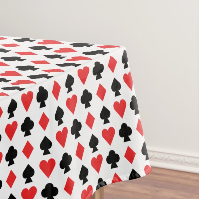 Four Card Shapes Pattern Tablecloth (In Situ)