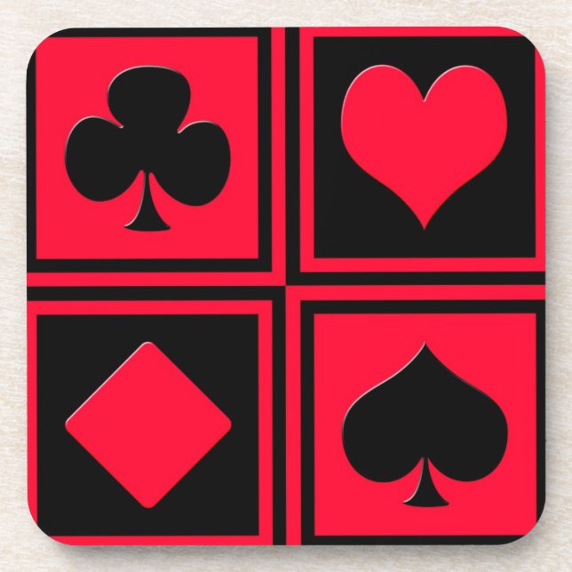 Four card suits coaster (Front)