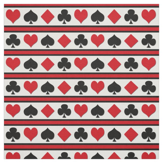 Four card suits fabric (Swatch)