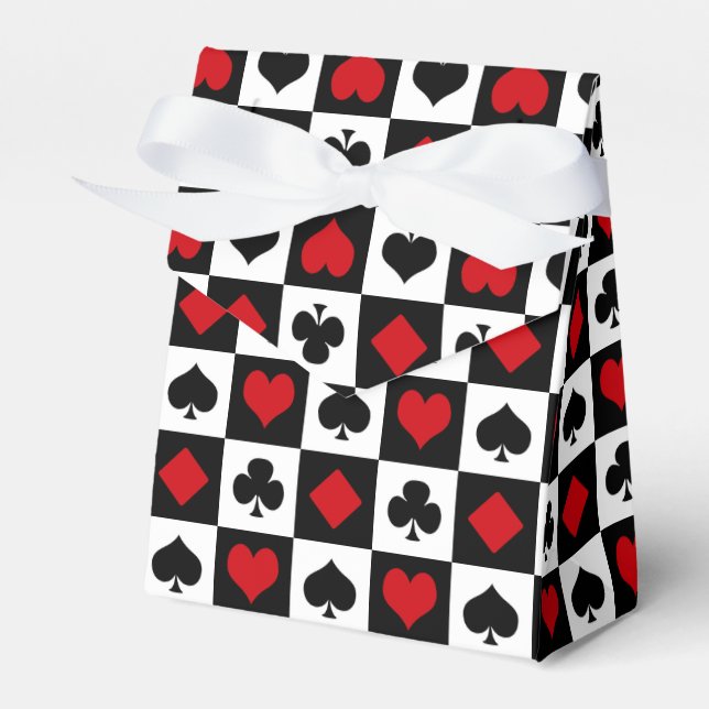 Four card suits favor box (Front Side)