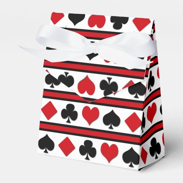 Four card suits favor box (Front Side)